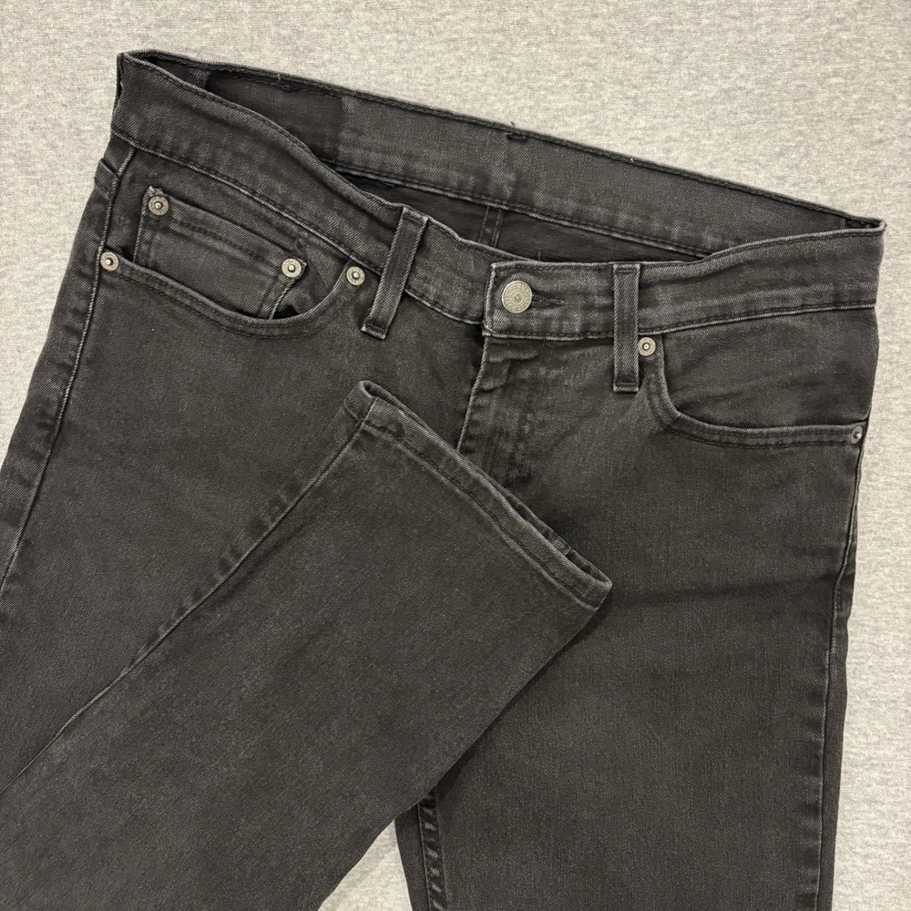 Levi's 511 Slim Fit Jeans Mens Size 32x32 Black Charcoal Wash Denim Casual Pants